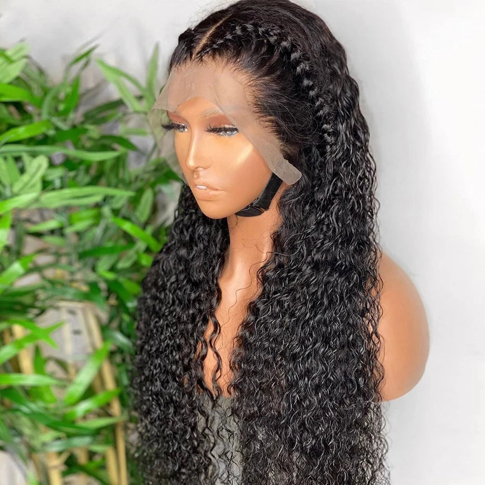 Unprocessed Brazilian Human Hair 13*4 Lace Wig OEM Vendors Water Wave Virgin Cuticle Aligned Full Swiss Lace 100% Human Hair Wig