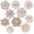 Brooch Pin Channel Designer Rhinestone Pearl Crystal Luxury Flower Brooches Women