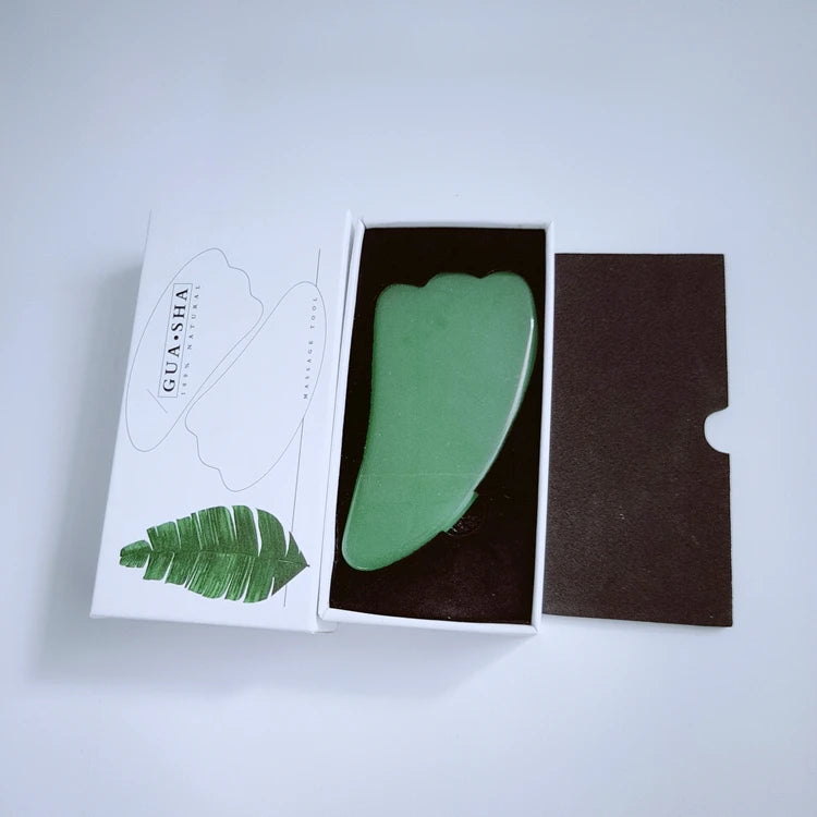 Diy Butterfly Style Gua Sha Jade Green Aventurine Plate Gua Sha-tool