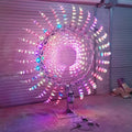 Factory Price Mesmerizing Stainless Steel Metal Kinetic Dynamic Art Wind Spinner Sculpture with LED Lights