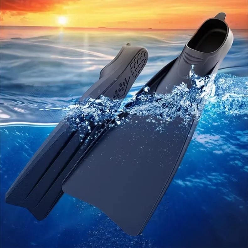 Propulsive Full Foot TPE Snorkeling Fins Soft Tropical Diving Short Blade Open-toe Low-ankle Slip on Performance Dive Flipper