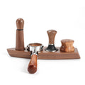 China Factory Wholesale Coffee Tamper Holder Wood Espresso Tamping Station Wood Powder Pad