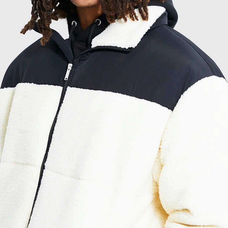 High Quality Latest Men Varsity Jacket Sherpa Jackets Zipper Warm Jacket for Men