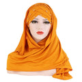 Hot Selling Milk Silk Beaded Scarf Hat Muslim Hijab Fashion Scarf Malaysia Arab Hijab Muslim Instant Hijab for Daily and Party MegaBDM