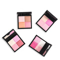 Fine Smooth Light Natural Private Label High Pigment Waterproof Long Lasting Cruelty Free Vegan Makeup 4 Colors Blush Palette