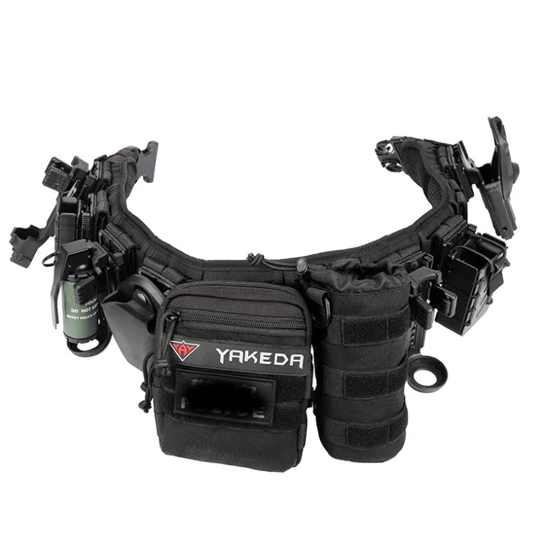 Yakeda Padded Patrol Belt Duty Utility Gadget Pouch MOLLE Adjustable Combat Tactical Belt Cinturones Tactico