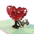 New Valentine's Day 3D Card Love Tree 3D Paper Carving Card Creative Blessing Card