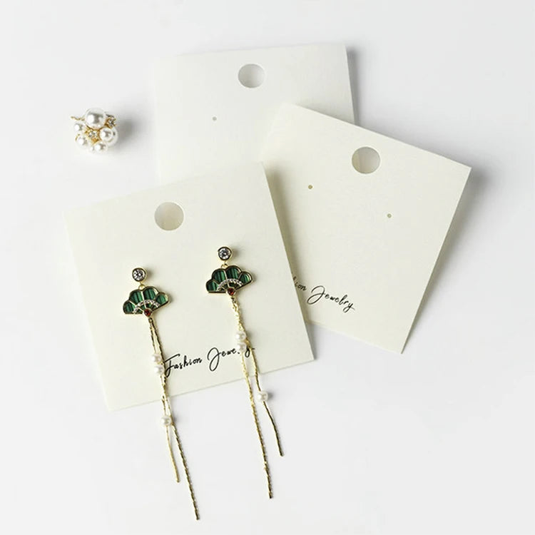 High Quality Custom Logo Printed Cardboard Paper Packaging for Jewelry Necklace Earring Container for Display