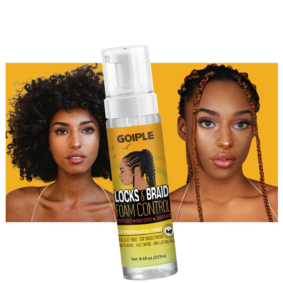 Wholesale Curly Hair Styling Foam for Neat Cornrows Tame Frizz and Control Mouss Private Label Natrual Look Shining Braid Mousse