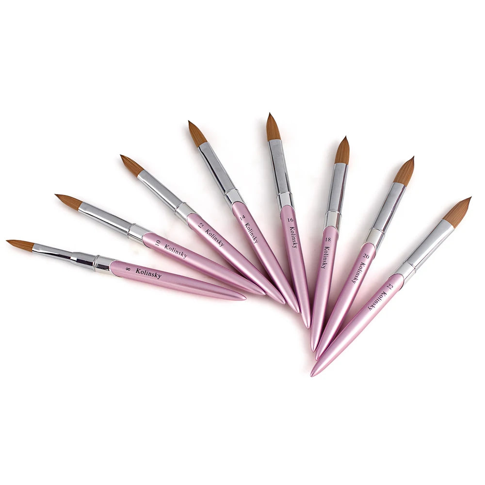 Kolinsky Acrylic Nail Brush for Acrylic Powder and EMA Monomer Application Made for Professional Nail Technicians DIY Home