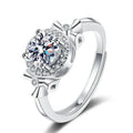 1ct White D Color VVS Moissanite 925 Sterling Silver Rings Fancy Moissanite Ring Diamond Wedding Engagement Gold Plated Ring