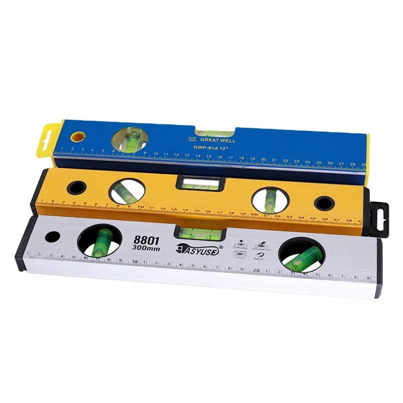 300mm/600mm Building Tools Magnetic Laser Spirit Level Torpedo Bubble Aluminum with +/-10MM Accuracy and 6cm Width Hand Tools