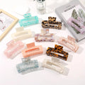 Jachon Custom Logo Hair Claw Clip 5.1 Inch Large Acetic Acid Hair Clamp Non Slip Grip Jaw Clips Cellulose 13cm Acetate Jaw Clips