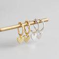 YHE0248 New Fashion Minimalist S925 Jewelry Fashion Heart Drop Dangling 18k Gold Hoop Earrings with Best Quality