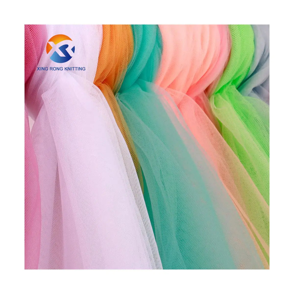 100% Polyester Eco-Friendly Warp Knitted Printed Tulle Fabric for Apparel Textiles and Tulle Clothes