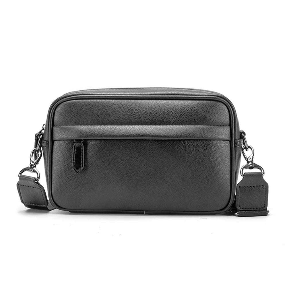 Minimalist Square Makeup Pu Leather Sport Side Chest Sling Crossbody Luggage Travel Shoulder Messenger Bag for Men Women