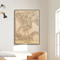 Laser Cut City Map Wall Art 3D City Street Map of Hong Kong Welcome Custom City Map