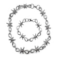 Unisex Gothic Thorns Choker Necklace - 20inches Hip Hop Barbed Wire Choker Necklace Chain Punk Jewelry Gift for Men Women
