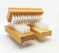 3 X Double-Sided Wooden Nail Scrubbing Brush Soft Cleaning Bristles for Salon Manicure