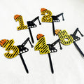 Children's Party Themed Cake Topper with Number Acrylic Birthday Cake Decorating Supply