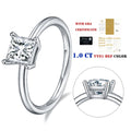 Abiding Jewelry Wholesale Woman Jewellery 925 Silver Gold Plated Square Princess Cut Custom Moissanite Ring