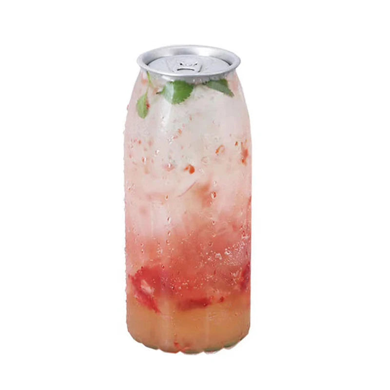 Bestseller 330ml Ring-Pull Slim PET Transparent Plastic Beverage Can for Juice Cold Brew Coffee Smoothies Soda Soft Drink