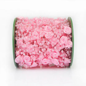 Wholesale 4mm Rose Flower Bead Chain for Wedding DIY Jewelry Pendant Accessories