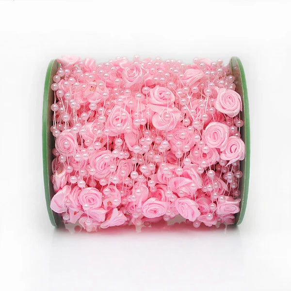 Wholesale 4mm Rose Flower  Bead Chain  for Wedding DIY Jewelry Pendant Accessories