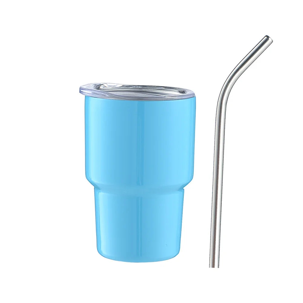 Wholesale Bulk 3oz 2oz High Quality  Mini Thermal Mug Shot Glass Bottles Sublimation Mini Tumbler Cups With Straw
