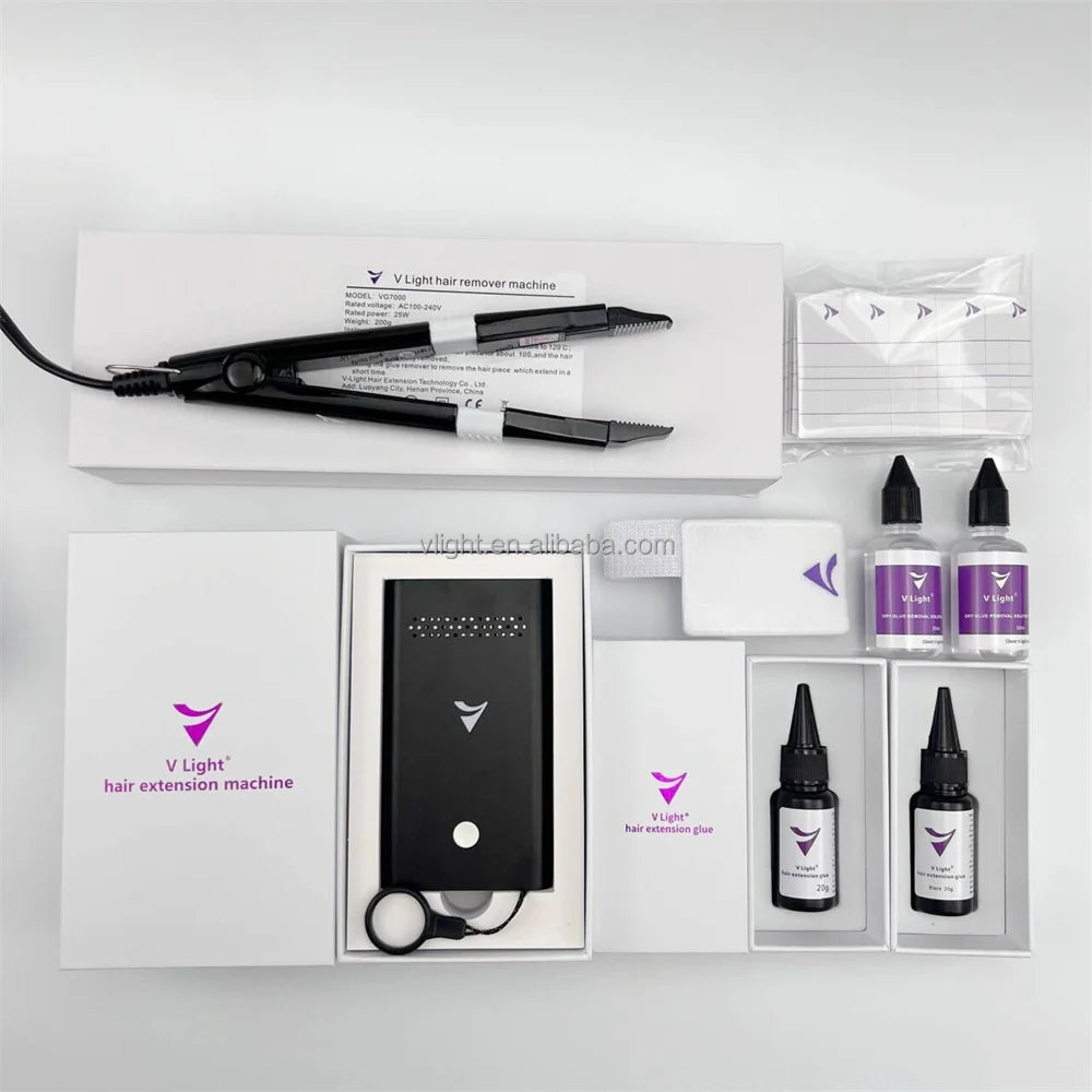 2024 Latest Invention Ultrasonic V Light Machine Metal Extension Tool with Clear and Black Glue MegaBDM