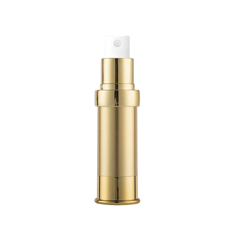 Ningbo AS 15ml Airless Pump Bottle Plastic Bottles for Sale Silver and Gold Cosmetic Spray Plastic Bottle