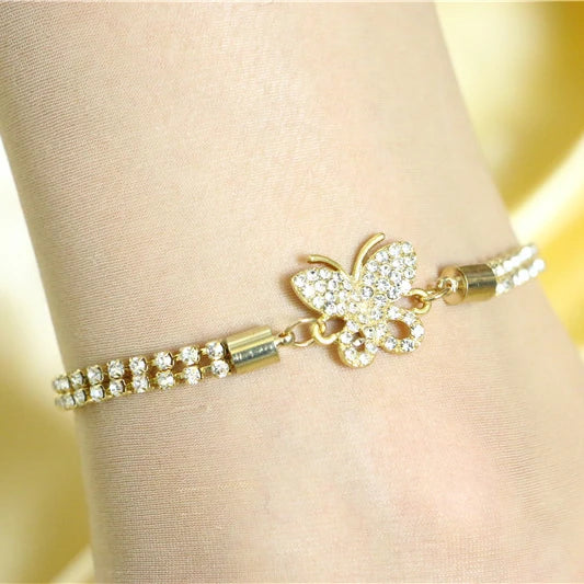 GT New Design Bling Bling Butterfly Anklet 2021 Fashion Non Tarnish Gold Anklets