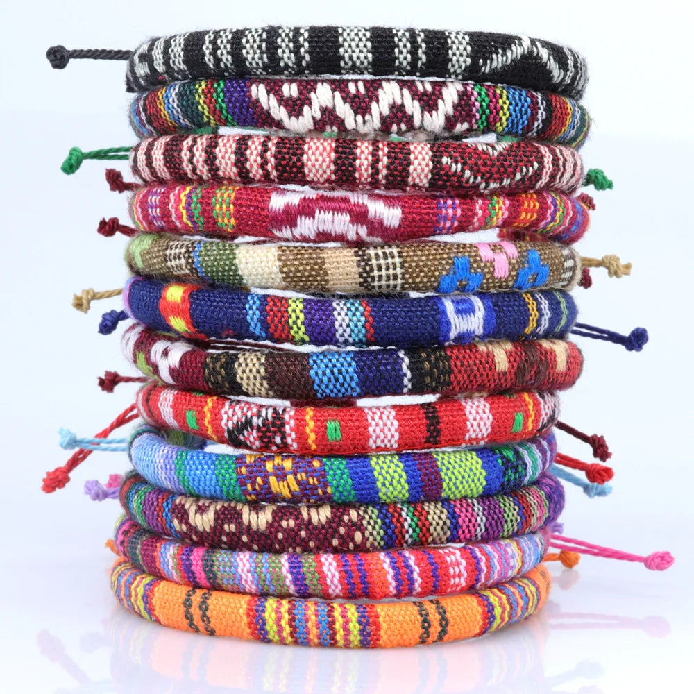Cross-border Hot Sale Bohemian Ethnic Style Hand Weaving Bracelet Colorful Surfing Carrying Strap Friendship Bracelet