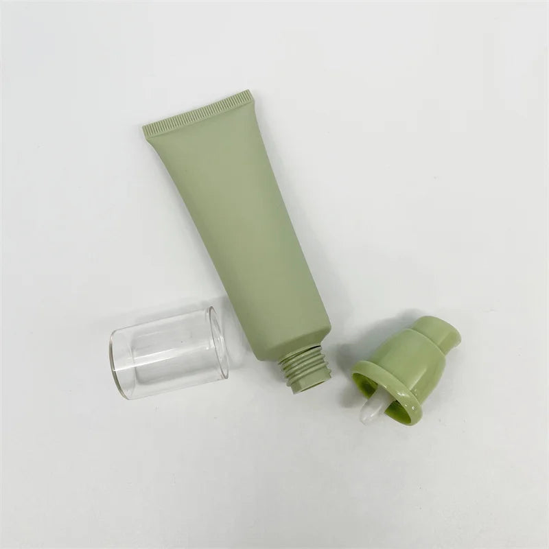 Wholesale 50ml Custom Private Label Green Logo Makeup Base Vegan Cosmetics 50g Skin Face Primer Cosmetic Packaging Container Set