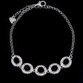 Sterling Silver 5*6mm Semi Mount Bracelet Empty Frame Blank Claws Setting S925 Base Holder Without Center Stone Inlay for DIY