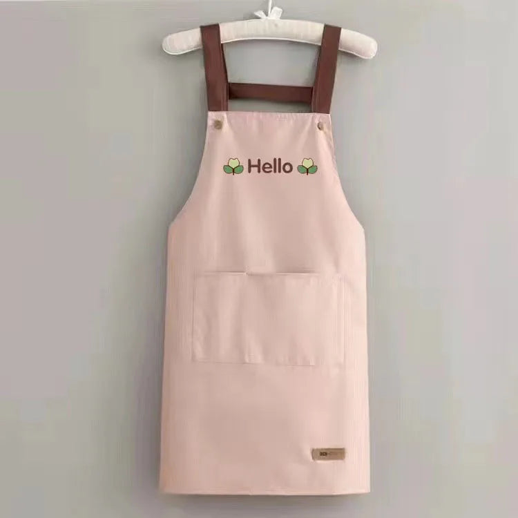 Wholesale Apron Custom Logo Women Men Milk Tea Shop Kitchen Oil-proof Fashionable Work Clothes Kitchen Apron