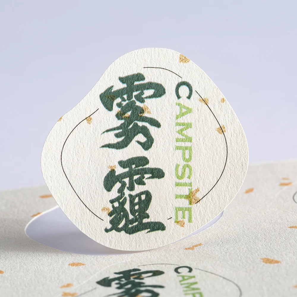 Custom High-end  Textured Paper Label Printing logo Vinyl Sheet Packaging Sticker Label
