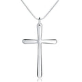 Wholesale Platinum Plated Cr-os-s Pendant Necklace Classic Style Fashion Jewelry Main Material Stainless Steel From Factory