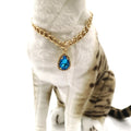 Pet Crystal Diamond Pendant Necklace Chian Cat Dog Princess Birthday Party Necklace Pet Collar
