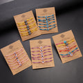 7 Knot Evil Eyes Multi Colors String Lucky Couple Macrame Bracelets Adjustable Long Distance Lovers Friendship Matching Bracelet