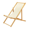 Adjustable Deck Chair Beach Folding Wooden Beach Chair Canvas Camping BBQ Fishing Chair Custom Logo CNLF