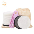 3.15" Round Eco-friendly Bamboo Terry Cosmetic Pads All Skin Soft Reusable Makeup Remover Face and Body Scrub