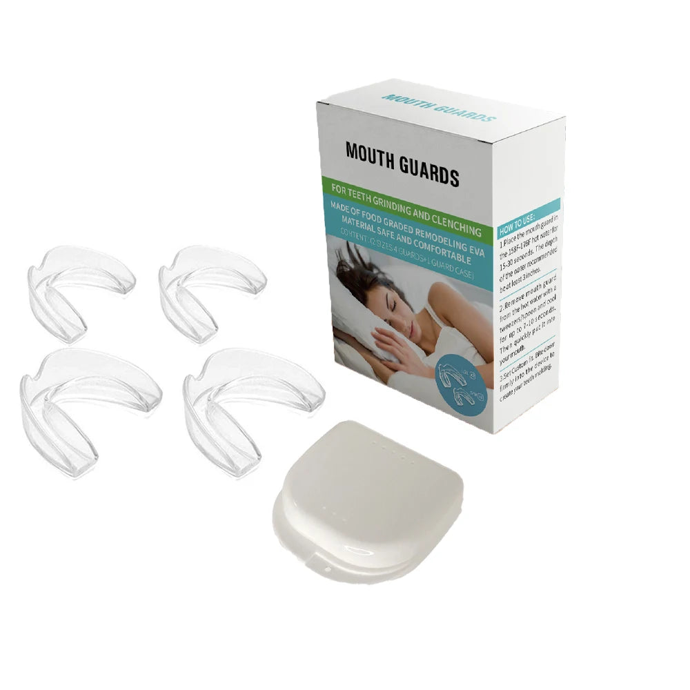 Customizable Professional BPA-Free Dental Guards 2 Sizes Mouth Guard for Grinding Teeth Eliminates Teeth Whitening Accessory