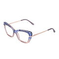 Retro Fashion European and American Women Anti Blue Light Glasses Cat Eye Glasses Frame Blue Light Blocking Glasses