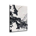100% Hand Painted Modern Black and White Abstract Canvas Wall Art Original Art for Home Motel Hotel Decor Wall Hanging