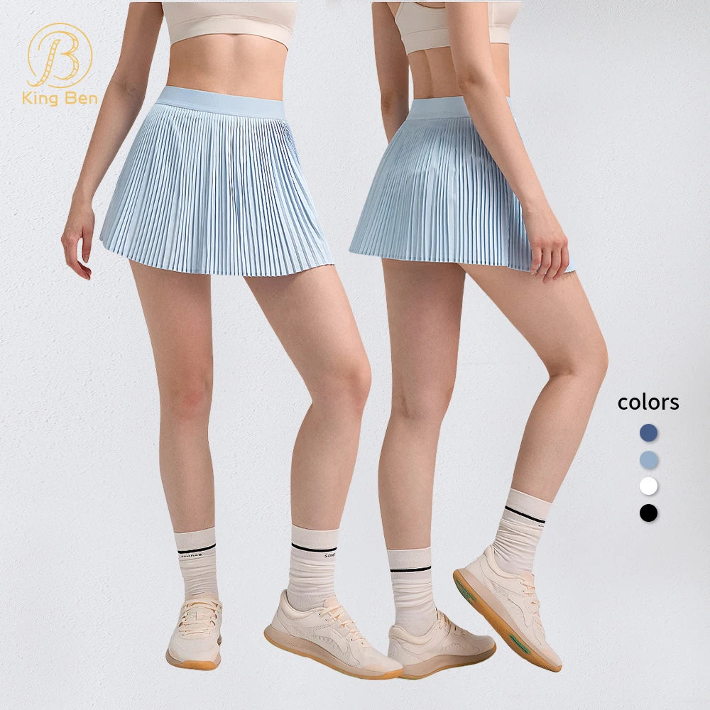 New Arrival High Waist Tennis Skirt Wholesale Custom Yoga Shorts Fitness Running Sports Golf Skirts With Built-in 2 in 1 Shorts