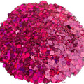 10g / Bag Holographic Nail Sequin Glitter Bulk Shiny Craft Body Chunky Glitter Assorted Heart Star Stripped for DIY Makeup 1kg