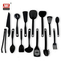 Haixin Nylon Black Kitchen Gadgets Kithenwares Set with Spatula Utensil De Cozinh Kitchen Tool Kitchen Utensils Accessories