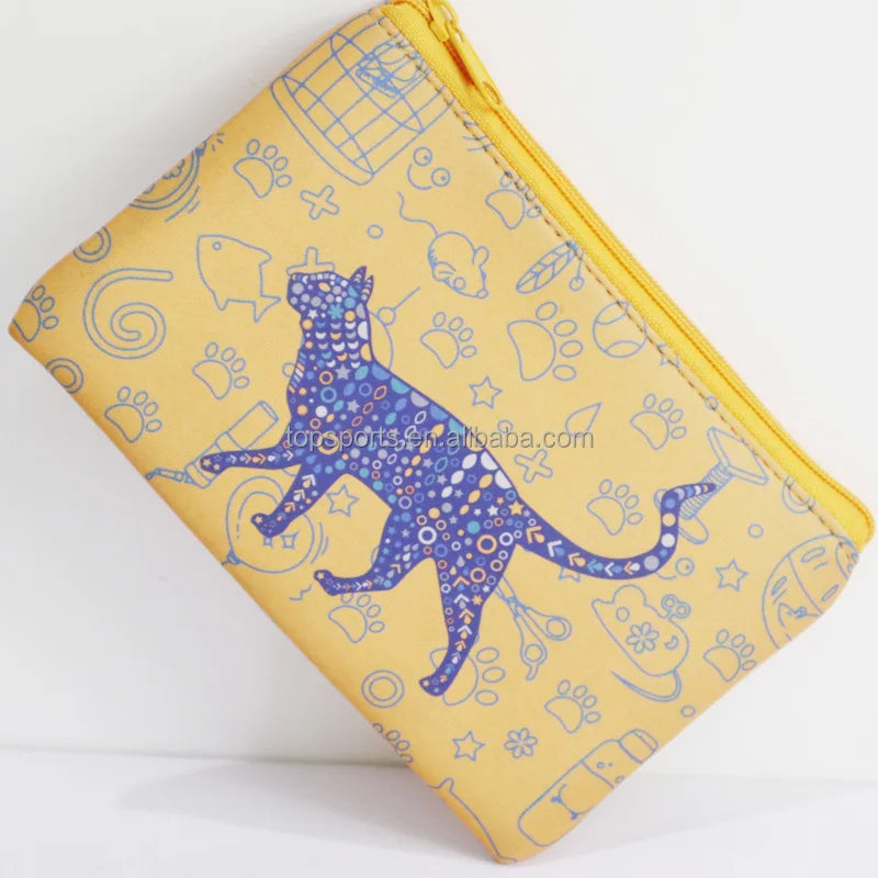 Waterproof Neoprene Eco-friendly Washable Customized Color Sanitary Pad Storage Pouch Period Pad Bag 20x12cm Promotional Use