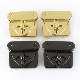 Meetee BF120 37*31mm Fashion Alloy Turn Twist Lock Handbag Mortise Lock for Women Bag Clasp Locks Hardware Accessories